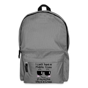Ironie et réalité : pas de crise de la quarantaine - Sac à dos - gris éléphant - Devant