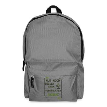 Nur noch diesen einen Bonsai lustig Geschenk - Rucksack - Mittelgrau - Vorne