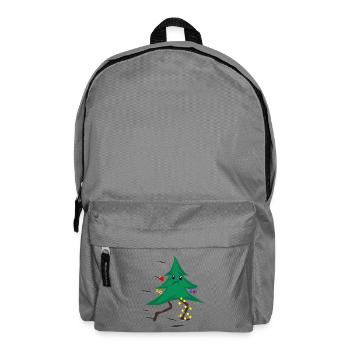 Laufender Weihnachtsbaum - Rucksack - Mittelgrau - Vorne