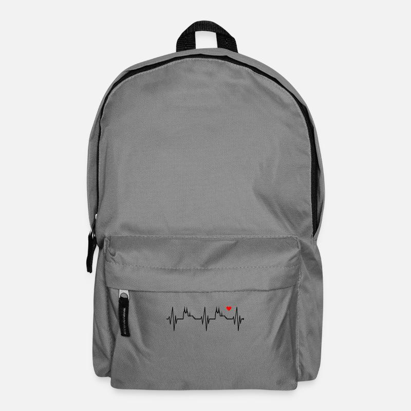 Köln Skyline Herzschlag Herz Liebe Kölsch Kölner - Rucksack - Mittelgrau