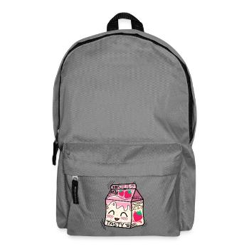 Kawaii Erdbeermilch - Rucksack - Mittelgrau - Vorne