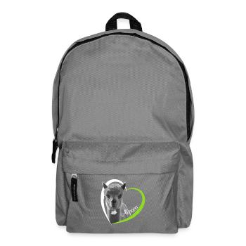 Ich liebe Alpaca, I love Alpaca - Backpack - elephant grey - Front