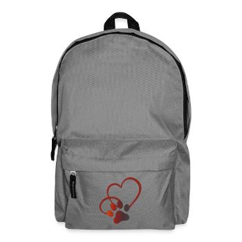 patte de chat avec coeur amoureux des chats amoureux des chats - Sac à dos - gris éléphant - Devant