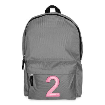 2 pink - Backpack - elephant grey - Front