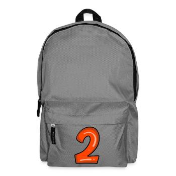2 red - Backpack - elephant grey - Front