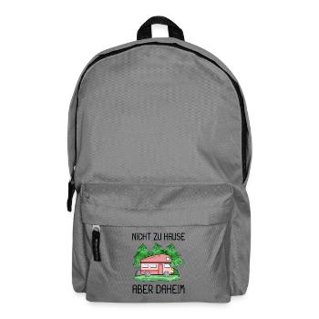Camping Camper Wohnmobil Motiv Geschenk - Rucksack - Mittelgrau - Vorne