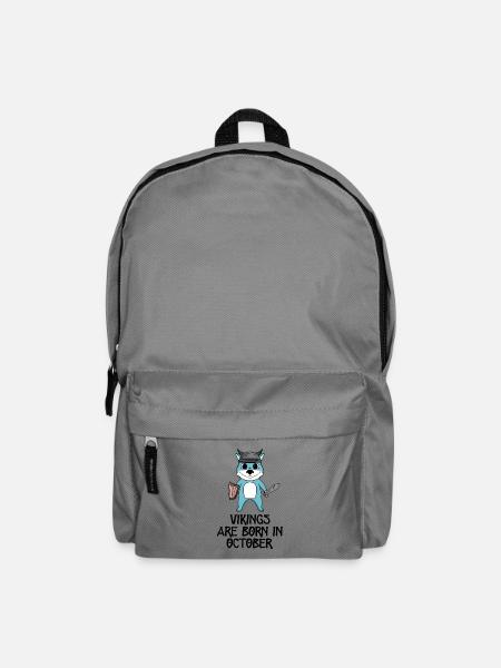 Geburtsmonat Monat Oktober Geschenk - Rucksack - Mittelgrau
