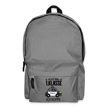 Einschulung Erste Klasse Junge - Rucksack - Mittelgrau - Vorne
