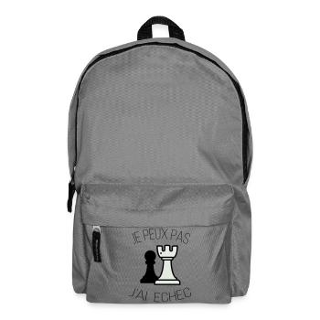 je peux pas j ai echec - Sac à dos - gris éléphant - Devant