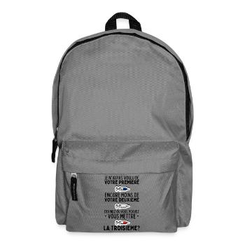 Je n'ai pas Voulu de Votre Première Dose - Humour - Sac à dos - gris éléphant - Devant