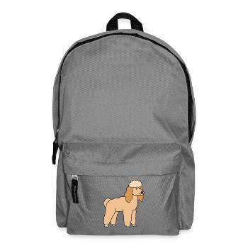 Pudel Hund Hunderasse - Rucksack - Mittelgrau - Vorne