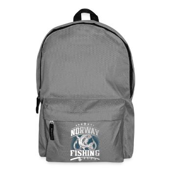 Norwegen Fischen Angeln Angler - Rucksack - Mittelgrau - Vorne