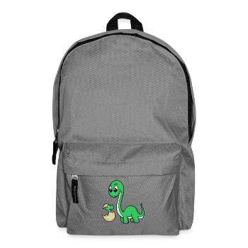 Dinosaurier mit Baby Dinosaurier - Rucksack - Mittelgrau - Vorne