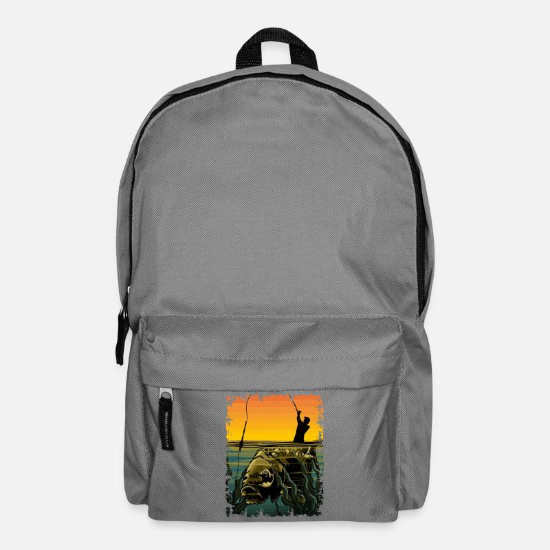 Karpfenfischen-Design Schwimmerfischen Angler Geschenk - Rucksack - Mittelgrau
