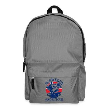 Norwegen Angeltour Angeln Angler Fischen - Rucksack - Mittelgrau - Vorne