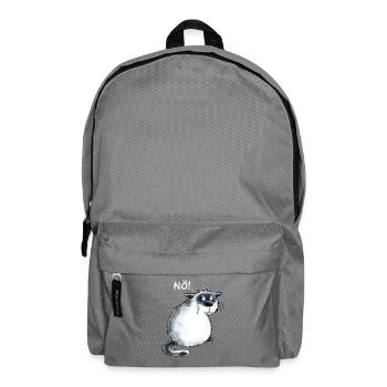 Mürrische Siamkatze I Nö Katze I Nein Statement - Rucksack - Mittelgrau - Vorne