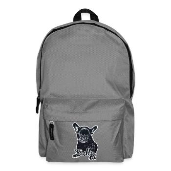 Bully black français bulldog chiot - Sac à dos - gris éléphant - Devant