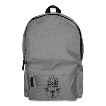 Hamsa Auge Mond Sterne - Rucksack - Mittelgrau - Vorne
