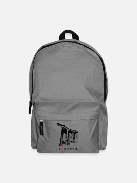 Singapur Marina Bay Vintage Asien I Love Singapore - Rucksack - Mittelgrau