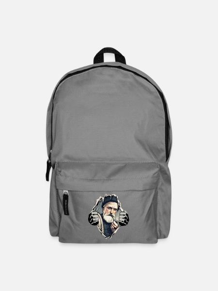 Seemann mit Pfeife unterm Shirt - Rucksack - Mittelgrau