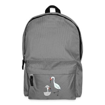 Grue avec grue pour bébé - Sac à dos - gris éléphant - Devant