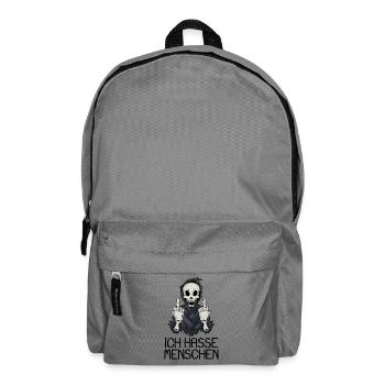 Ich hasse Menschen - Rucksack - Mittelgrau - Vorne