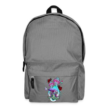 Magic Mushrooms Marienkäfer Psychedelic Pilzkunst - Rucksack - Mittelgrau - Vorne