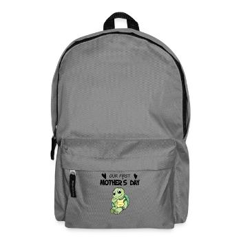 Cadeau de fête des mères - Notre première fête des mères - Sac à dos - gris éléphant - Devant