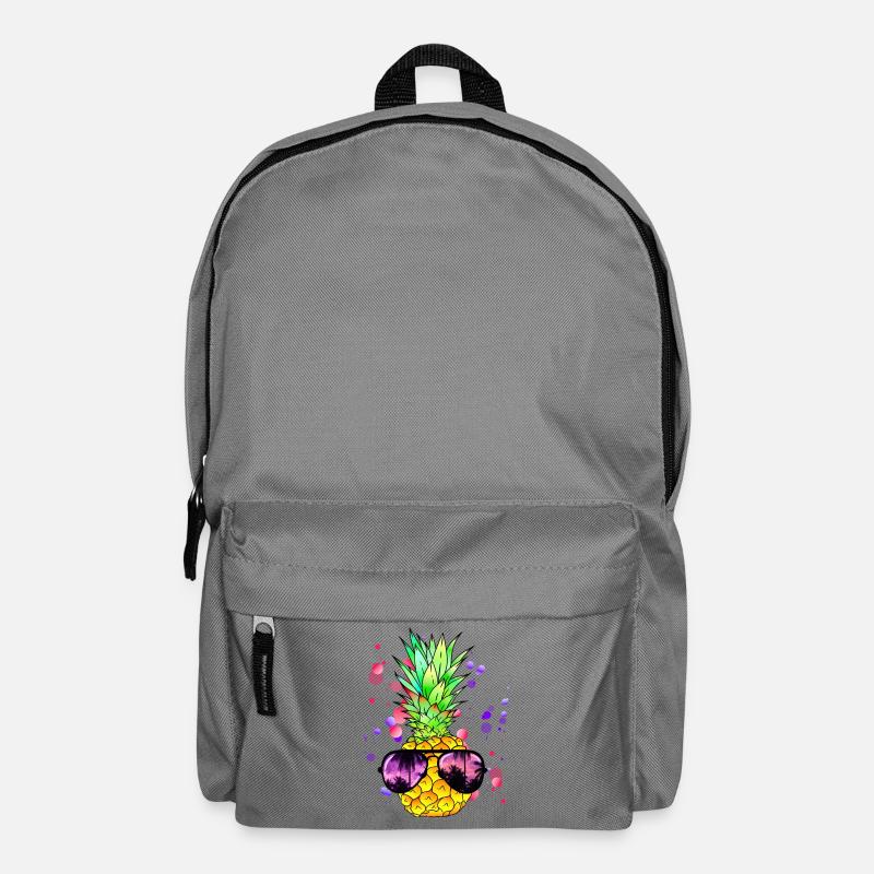 Bunte Ananas Kunst - Rucksack - Mittelgrau