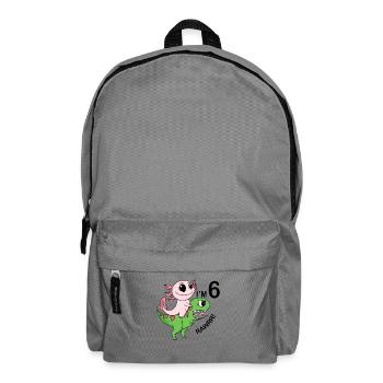 6. Geburtstag Motiv - 6 Jahre Geschenk - Rucksack - Mittelgrau - Vorne