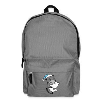 Donkey with pillow and sleeping cap - Backpack - elephant grey - Front
