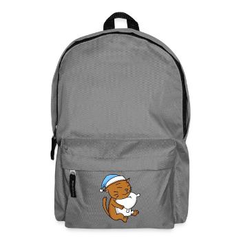 Cat cat breed Abyssinian cat - Backpack - elephant grey - Front