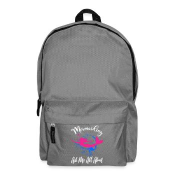 Ask Me All About Mermaiding Mermaid Themed Swimmin - Backpack - elephant grey - Front