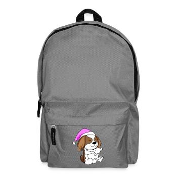 Dog dog breed Cavalier King Charles Spaniel - Backpack - elephant grey - Front