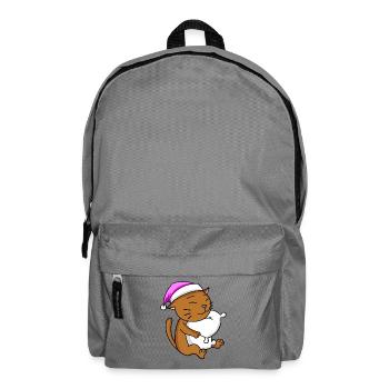 Cat cat breed Abyssinian cat - Backpack - elephant grey - Front
