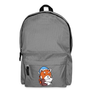panda roux avec oreiller et bonnet de couchage - Sac à dos - gris éléphant - Devant