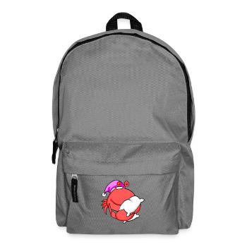 Crab with pillow and sleeping cap - Backpack - elephant grey - Front
