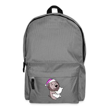 Lion with pillow and sleeping cap - Backpack - elephant grey - Front
