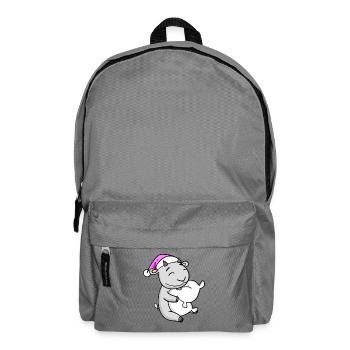 Ziege mit Kissen und Schlafmütze - Rucksack - Mittelgrau - Vorne