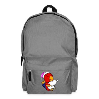 Parrot with pillow and sleeping cap - Backpack - elephant grey - Front
