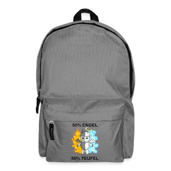 Schaf - Engel und Teufel - Rucksack - Mittelgrau - Vorne