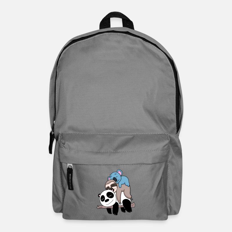 Panda Faultier und Koala - Rucksack - Mittelgrau