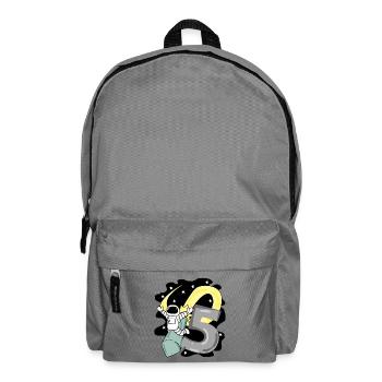 Boy 5 years old - 5th birthday gift - Backpack - elephant grey - Front