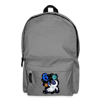 Boy 6 years old gift son astronaut motif - Backpack - elephant grey - Front