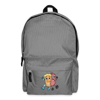 Beer and sausage Grill grilled sausage - Backpack - elephant grey - Front