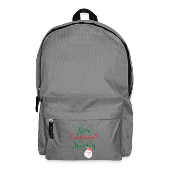 Nice until proven naughty - Christmas - Rucksack - Mittelgrau - Vorne
