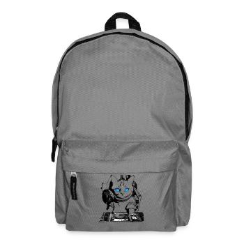DJ Katze mit Mischpult - Rucksack - Mittelgrau - Vorne