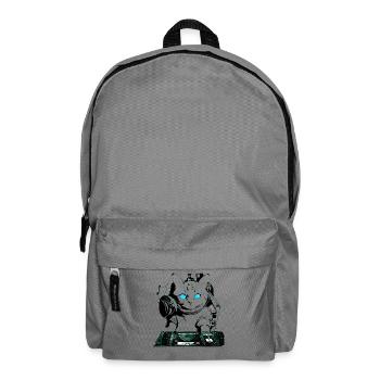 DJ Katze mit Mischpult - Rucksack - Mittelgrau - Vorne