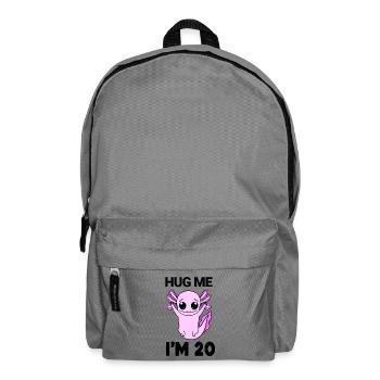 20 birthday - 20 years - hug - Backpack - elephant grey - Front