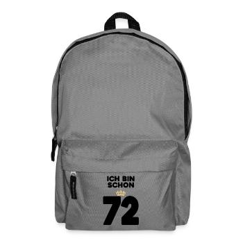 72 Geburtstag - 72 Jahre mit Krone - Rucksack - Mittelgrau - Vorne